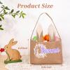 UOZGUY Custom Easter Basket with Name, Personalized Easter Bunny Basket Egg Hunt Bag with Rabbit Ears for Girls Boys, Easter Spring Party Decoration Supplies Gift Bags 2026, 9.8"x8"in, Style-1 view 3