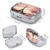 Romantic Paris Tower Pill Cases Portable Small Metal Medicine Box 2 Compartments Square Travel Medicine Case Daily Vitamin Organizer Box for Fish Oils Vitamins Supplements view 2