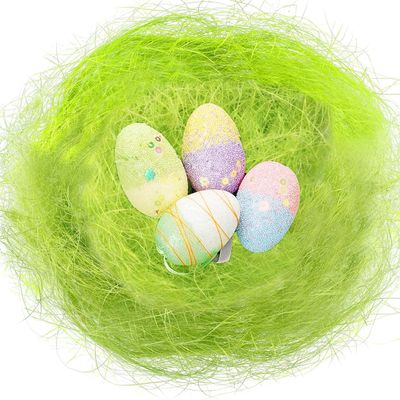 Ausejopeac 1/2 LB Easter Green Grass Green Raffia Grass Super Large Pack Recyclable Paper Shred for Easter Basket Filler Creative Eggs Decor Filler Gift Wrapping