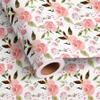 Dtiafu Pink Floral Wrapping Paper Roll - Watercolor Pink Roses Elegant Flower Gift Wrap Design for Valentine's Day Mother's Day Wedding Bridal Shower Total 28.5 sq.ft view 1