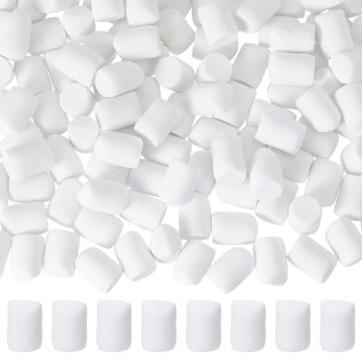 NICENEEDED 1200 PCS Fake White Marshmallow Bulk, Mini Simulation Marshmallow Decorations Realistic Artificial Cotton Candy Model, False Kawaii Flatback Charm for DIY Crafts Making Gifts