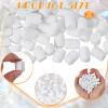 NICENEEDED 1200 PCS Fake White Marshmallow Bulk, Mini Simulation Marshmallow Decorations Realistic Artificial Cotton Candy Model, False Kawaii Flatback Charm for DIY Crafts Making Gifts view 3