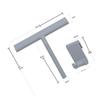 Hohopeti Silicone Squeegee Tool with Hook, Grey Glass Cleaning Accessory for Home and Car Window Water Removal, Multifunctional Household Glass Wiper for Bathroom and Automotive Use view 2
