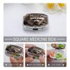 Cub Raccoon Pill Cases Portable Small Metal Medicine Box 2 Compartments Square Travel Medicine Case Daily Vitamin Organizer Box for Fish Oils Vitamins Supplements view 4
