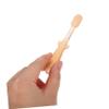 GLEAVI Silicone Toothbrush 3pcs Small Tongue Brush Oral Cleaning Brush for Newborns Mouth Cleaner Oral Care with Tongue Cleaner in Warm Orange view 4