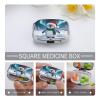 Christmas Penguin Pill Box 2 Compartment Small Pill Case,Portable for Pocket Or Purse Pills Organizer Mini Pills Container Holder to Hold Vitamins, Medication, Fish Oil and Supplements view 4