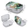 Elf Boy Pill Box Travel Pill Organizer 2-Compartment with Mirror Design Portable Square Medicine Case for Vitamins, Jewelry & Essentials Durable Pocket Pillcase for Purse, Camping view 2