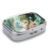 Elf Boy Pill Box Travel Pill Organizer 2-Compartment with Mirror Design Portable Square Medicine Case for Vitamins, Jewelry & Essentials Durable Pocket Pillcase for Purse, Camping view 3