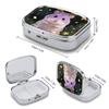 Christmas Hamster Pill Box 2 Compartment Small Pill Case,Portable for Pocket Or Purse Pills Organizer Mini Pills Container Holder to Hold Vitamins, Medication, Fish Oil and Supplements view 2