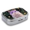 Christmas Hamster Pill Box 2 Compartment Small Pill Case,Portable for Pocket Or Purse Pills Organizer Mini Pills Container Holder to Hold Vitamins, Medication, Fish Oil and Supplements view 3