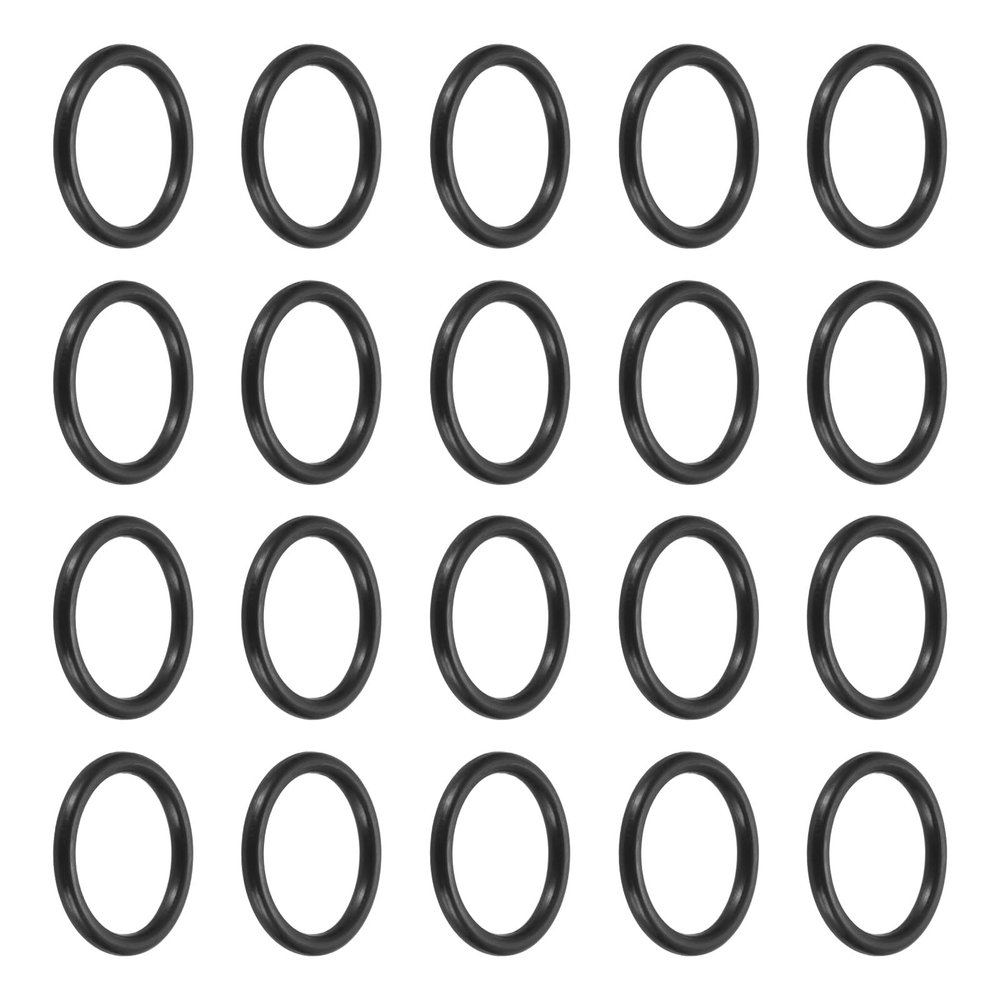 uxcell 100Pcs AS-014 Nitrile Rubber O-Rings, 1/2" ID, 5/8" OD, 1/16" Width Round Seal Rings Gasket for Automotive Machine Faucet Seal Repair Plumbing Compressor, 70 Durometer, Black
