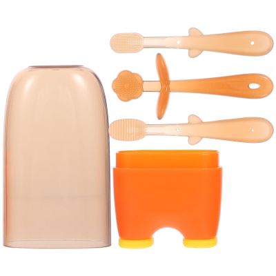 ARTIBETTER Silicone Toothbrush 3pcs Tongue Cleaner Oral Care Soft Bristles Newborn Mouth Cleaner for Hygiene