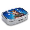 Fantasy Owl Pill Box 2 Compartment Small Pill Case,Portable for Pocket Or Purse Pills Organizer Mini Pills Container Holder to Hold Vitamins, Medication, Fish Oil and Supplements view 3