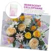 MAGICLULU Iridescent Cellophane Wrapping Paper Roll 5.8 Mil Thickness 56cm X 10 Yards Decorative Floral Bouquet Packaging DIY Wrap for Birthday and Party Supplies view 4