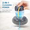 2026 New Comfort Grip Soap Dispensing Kitchen Scrub Includes 6 Replacement Brush Heads, Press-Type Pot Cleaning Brush that Does Not Damage The Pot, for Cleaning Dishes, Pots, (Set B) view 2