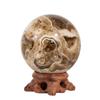 1PC 6-7cm Beautiful Chocolate Calcite Ball Brown Texture Blend view 1