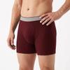 Carer Washable Incontinence Underwear for Men, Reusable Boxer Briefs with Leak Protection, Absorbs Up to 150ml/5oz, 4-Layer Front & Rear Protection, Wine Red, Large (Fits Waist 34"-36") view 1