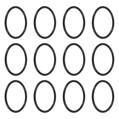 uxcell 12Pcs AS-226 Nitrile Rubber O-Rings, 2" ID, 2-1/4" OD, 1/8" Width Round Seal Rings Gasket for Automotive Machine Faucet Seal Repair Plumbing Compressor, 70 Durometer, Black