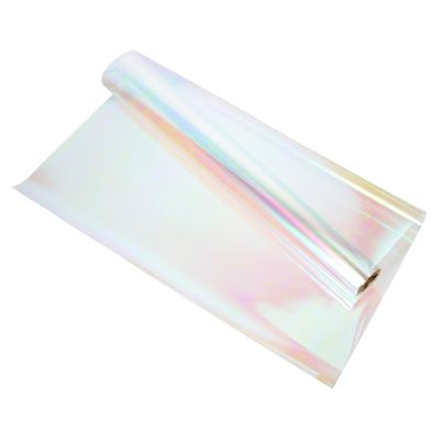 MOLUCKFU Iridiscent Rainbow Cellophane Wrapping Paper Roll 56cm X 10 Yards, 5.8 Mil Thickness, Decorative Bouquet and Basket Wrap for Packaging and Floral Arrangements
