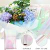 MOLUCKFU Iridiscent Rainbow Cellophane Wrapping Paper Roll 56cm X 10 Yards, 5.8 Mil Thickness, Decorative Bouquet and Basket Wrap for Packaging and Floral Arrangements view 4