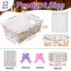 Cinrobiye 12 Set Mothers Day Religious Gift Basket Kit Christian Faith Favor Boxes with Cross & Bible Verse Design Church Event Wrapping Set with Bags and Pull Bows for Baptism Easter Supplies view 2