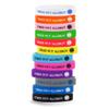12 Pack-Tree Nut Allergy-Medical Alert Silicone Bracelets - 12 Pack Waterproof Wristbands for Men Women Kids, Personalized Emergency ID Bracelets with Contact Info, Durable(7.1 Inch) view 1
