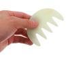 TIDTALEO Jade Stone Massage Comb Large Tooth Gua Sha Scalp Massager Head Spa Equipment for Acupoint Treatment and Hair Scrubbing Relaxation view 3