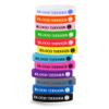 12 Pack-Blood Thinner-Medical Alert Silicone Bracelets - 12 Pack Waterproof Wristbands for Men Women Kids, Personalized Emergency ID Bracelets with Contact Info, Durable(7.1 Inch) view 1