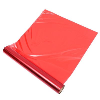BEBEMOKO Red Colored 40cm Wide Cellophane Wrap Roll for Flowers, Floral Wrapping Cellophane Film, Bouquet Wrap Film for Crafting and Decoration