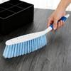 14 Inch Hand Broom Brush - Soft Bristle Long Handle, Crumb Hair Removal for Car Bed Counter Furniture No Scratch, Red (Blue) view 2