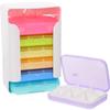 HOMSFOU Weekly Portable Pill Organizer Box, 6-Compartment Travel Medicine Container, Compact Plastic Pill Case for Daily Medication Storage and Travel Use, 92mm X 65mm X 20mm view 1