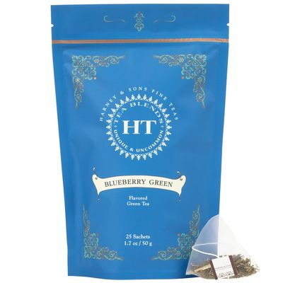 Harney & Sons Blueberry Green Tea Sachets, 25 Count