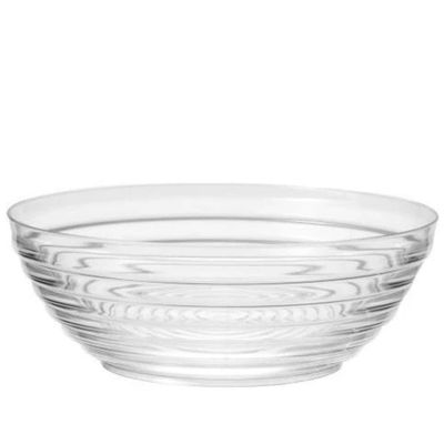 VeZee 10 Quart 15 inch Extra Large Heavyweight Disposable Plastic Ringed Serving Bowl: 12 Pcs