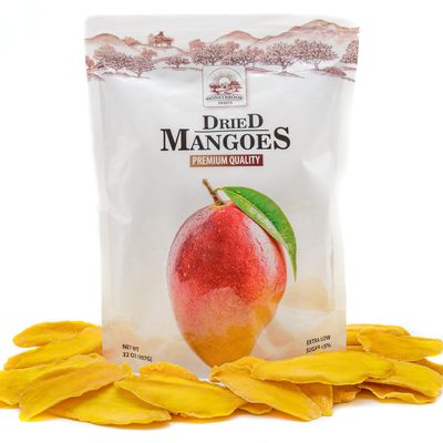 Dried Mangoes Low Sugar Added 1 lb | Halal, Kosher, Non GMO | Bulk Fruit Snacks in Resealable Bag | Tender Texture, Smooth Taste