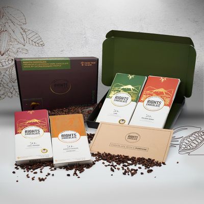 Ecuadorian Dark Chocolate 70% Tropical Variety Pack Exotic Fruit Flavors (4 x 60g) Fine Aroma Cacao