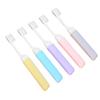 DINHEAROM Folding Soft Bristle Travel Toothbrush 5pcs Portable Ergonomic Household Teeth Brush for Camping and Travel Use Random Color view 1