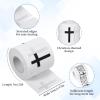 2 Pack Christian Cross Tape for Athletes Religious Bible Verse, White Wrist Tape Baseball Soccer Tennis Wristband 2in x 23ft Cotton Easy to Tear for Ankle Fingers Injury Wrap Sports Gymnastics view 2