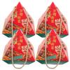 ARTSEWPLY 4pcs Lunar New Year Treat Boxes Set, Chinese Dragon Year Cookie and Nut Packaging, Cardboard Party Favor Containers for Spring Festival Celebration view 1