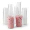 16 oz Frosted Plastic Cups Bulk 500 Pack - 90mm 500 ml Frosted Hard Plastic Cups for Boba Tea, Bubble MilkTea, Coffee Shop Supplies, Smoothie To Go Cup, Disposable Cups Takeaway (16, ounces) view 1
