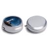 Lighthouse Under Starry Night Pill Box 3 Compartment Small, Personalized Pill Organizer with Mirror, Portable Pill Case for Pocket Or Purse, Round Pill Containe Travel Gifts, Pill Holder view 3