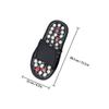 OFFIGAM Acupressure Foot Pressure Point Slippers for Home Use, Black White Beads, Size 42-43, Reusable Massage Slippers for Relaxation and Foot Therapy view 2