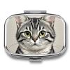 Pencil Style Cat Pill Case Travel Portable Pocket Pill Box 2 Compartment Medicine Case Large Capacity Daily Pill Cases Vitamin Organizer Medicine Organizer Small Pill Box view 1