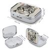 Pencil Style Cat Pill Case Travel Portable Pocket Pill Box 2 Compartment Medicine Case Large Capacity Daily Pill Cases Vitamin Organizer Medicine Organizer Small Pill Box view 2