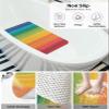 Colors Striped Shower Mat Non Slip Bathtub Mat Rainbows Gradients Yellow Red Abstract Bath Mat Soft Loofah Shower Mats for Shower Tub Bathroom Quick Drying Foot Mat, 24x32 Inch view 3