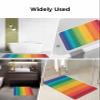 Colors Striped Shower Mat Non Slip Bathtub Mat Rainbows Gradients Yellow Red Abstract Bath Mat Soft Loofah Shower Mats for Shower Tub Bathroom Quick Drying Foot Mat, 24x32 Inch view 4