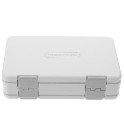 DECORNIJIA Weekly 7-Day Large Capacity Pill Organizer Box, Dual-Layer Sealed Medicine Storage Case for Morning, Noon, and Evening, Portable Travel Tablet Dispenser for Daily Medication