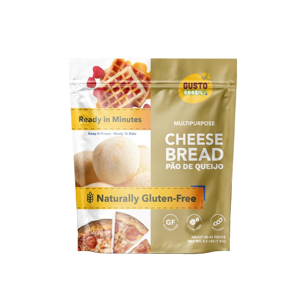 Gusto Brazil Gluten Free Traditional Cheese Bread Rolls, 2225g, 4045 Rolls Per Bag 8 Per Case