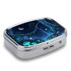 Bioluminescent Fantasy Forest Pill Box 2 Compartment Small Pill Case,Portable for Pocket Or Purse Pills Organizer Mini Pills Container Holder to Hold Vitamins, Medication, Fish Oil and Supplements view 3