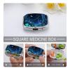 Bioluminescent Fantasy Forest Pill Box 2 Compartment Small Pill Case,Portable for Pocket Or Purse Pills Organizer Mini Pills Container Holder to Hold Vitamins, Medication, Fish Oil and Supplements view 4