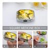 Hummingbird Allamanda Flower Pill Box 2 Compartment Small Pill Case,Portable for Pocket Or Purse Pills Organizer Mini Pills Container Holder to Hold Vitamins, Medication, Fish Oil and Supplements view 4
